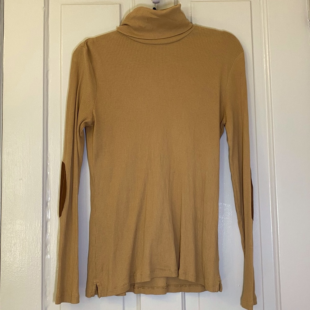 Ralph Lauren Ribbed Turtleneck Shirt w/Elbow Patch